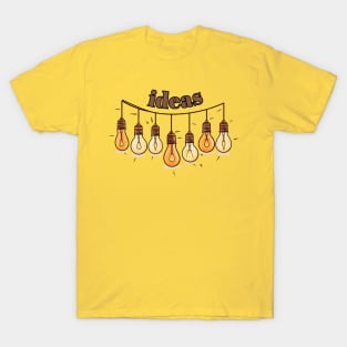 Ideas Lightbulbs on a String of Garden Lights T-Shirt
